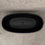 Byron Egg 1600mm Oval Freestanding Bath, Matte Black