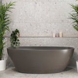 Byron Egg 1600mm Oval Freestanding Bath, Matte Charcoal Grey - SPECIAL EDITION