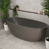 Byron Egg 1600mm Oval Freestanding Bath, Matte Charcoal Grey - SPECIAL EDITION