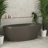 Byron Egg 1600mm Oval Freestanding Bath, Matte Charcoal Grey - SPECIAL EDITION