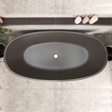 Byron Egg 1600mm Oval Freestanding Bath, Matte Charcoal Grey - SPECIAL EDITION