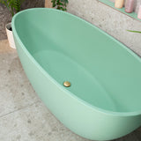 Byron Egg 1600mm Oval Freestanding Bath, Matte Mint Green - SPECIAL EDITION