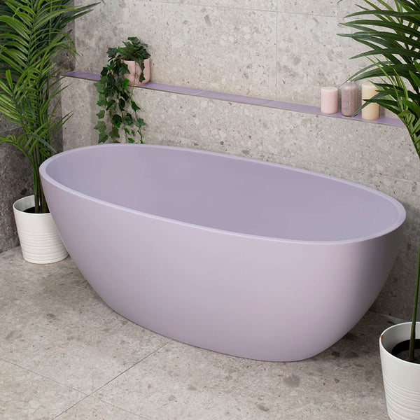 Byron Egg 1600mm Oval Freestanding Bath, Matte Lilac - SPECIAL EDITION