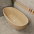 Byron Egg 1600mm Oval Freestanding Bath, Matte Vanilla Beige - SPECIAL EDITION