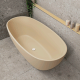 Byron Egg 1600mm Oval Freestanding Bath, Matte Vanilla Beige - SPECIAL EDITION