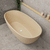 Byron Egg 1600mm Oval Freestanding Bath, Matte Vanilla Beige - SPECIAL EDITION