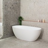 Byron Egg 1600mm Oval Freestanding Bath, Matte White