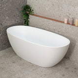 Byron Egg 1600mm Oval Freestanding Bath, Matte White