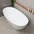 Byron Egg 1600mm Oval Freestanding Bath, Matte White