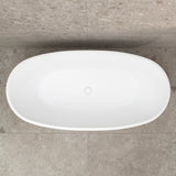 Byron Egg 1600mm Oval Freestanding Bath, Matte White