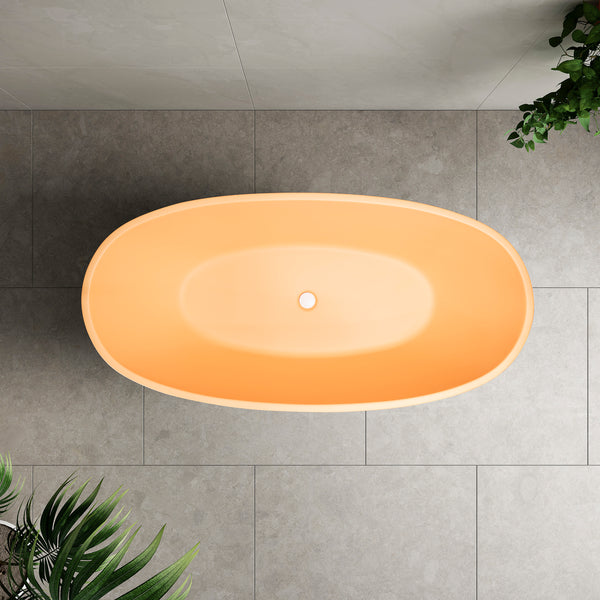 Byron Egg 1600mm Oval Freestanding Bath, Matte Golden Yellow - SPECIAL EDITION