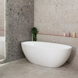 Byron Egg 1700mm Oval Freestanding Bath, Gloss White