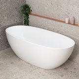 Byron Egg 1800mm Oval Freestanding Bath, Gloss White