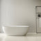 Byron Egg 1700mm Oval Freestanding Bath with Overflow, Gloss White