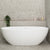 Byron Egg 1700mm Oval Freestanding Bath with Overflow, Gloss White