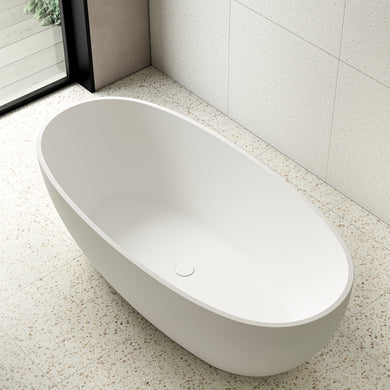 Egg Oval 1700mm Freestanding Bath, Gloss White