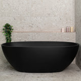 Byron Egg 1700mm Oval Freestanding Bath, Matte Black
