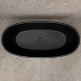 Byron Egg 1700mm Oval Freestanding Bath, Matte Black