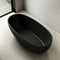 Byron Egg 1700mm Oval Freestanding Bath with Overflow, Matte Black