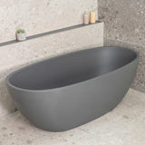 Byron Egg 1700mm Oval Freestanding Bath, Matte Charcoal Grey - SPECIAL EDITION