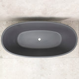 Byron Egg 1700mm Oval Freestanding Bath, Matte Charcoal Grey - SPECIAL EDITION