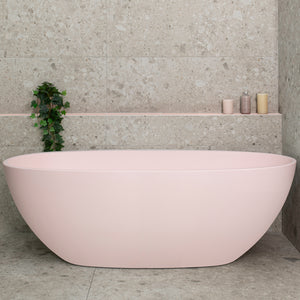 Byron Egg 1700mm Oval Freestanding Bath, Matte Light Pink - SPECIAL EDITION