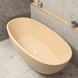 Byron Egg 1700mm Oval Freestanding Bath, Matte Vanilla Beige - SPECIAL EDITION