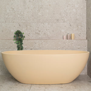 Byron Egg 1700mm Oval Freestanding Bath, Matte Vanilla Beige - SPECIAL EDITION