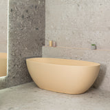 Byron Egg 1700mm Oval Freestanding Bath, Matte Vanilla Beige - SPECIAL EDITION