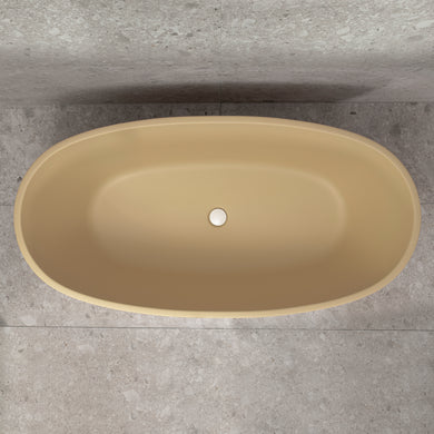 Byron Egg 1700mm Oval Freestanding Bath, Matte Vanilla Beige - SPECIAL EDITION
