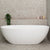 Byron Egg 1700mm Oval Freestanding Bath, Matte White