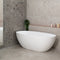 Byron Egg 1700mm Oval Freestanding Bath, Matte White