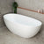 Byron Egg 1700mm Oval Freestanding Bath, Matte White