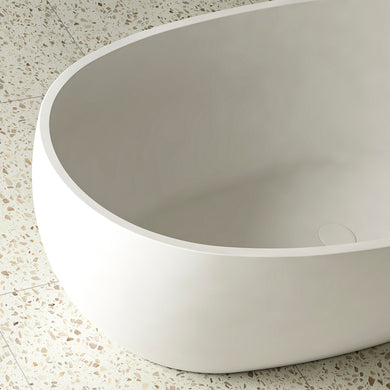 Egg Oval 1700mm Freestanding Bath, Matte White