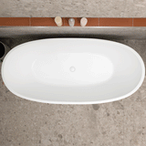 Byron Egg 1800mm Oval Freestanding Bath, Matte White