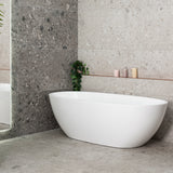 Byron Egg 1800mm Oval Freestanding Bath, Gloss White