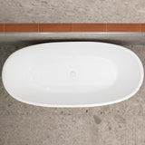 Byron Egg 1800mm Oval Freestanding Bath, Gloss White