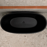 Byron Egg 1800mm Oval Freestanding Bath, Matte Black