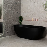 Byron Egg 1800mm Oval Freestanding Bath, Matte Black