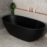 Byron Egg 1800mm Oval Freestanding Bath, Matte Black