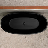 Byron Egg 1800mm Oval Freestanding Bath, Matte Black