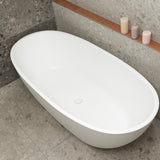 Byron Egg 1800mm Oval Freestanding Bath, Matte White