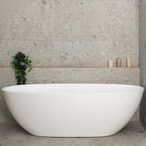 Byron Egg 1800mm Oval Freestanding Bath, Matte White