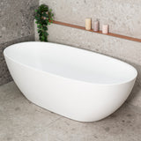 Byron Egg 1800mm Oval Freestanding Bath, Matte White