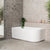 Arco 1500mm Freestanding Left Corner Bath, Gloss White