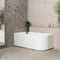 Arco 1500mm Freestanding Left Corner Bath, Gloss White