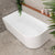 Arco 1500mm Freestanding Left Corner Bath, Matte White