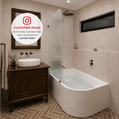 Arco Plus 1400mm Left Corner Freestanding Bath, Matte White