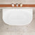 Byron Egg 1200mm Back to Wall Freestanding Bath, Gloss White