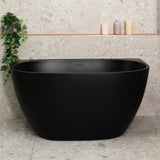 Byron Egg 1200mm Back to Wall Freestanding Bath, Matte Black